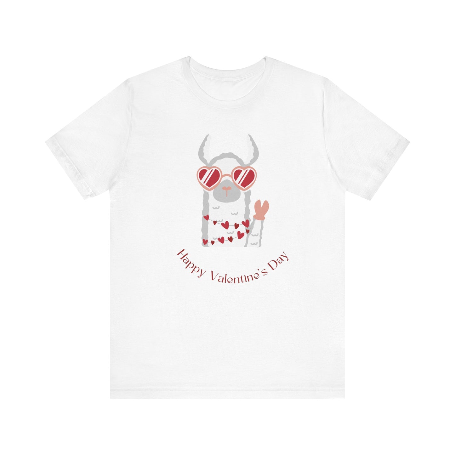 Valentine's Day Llama Graphic  T-Shirt