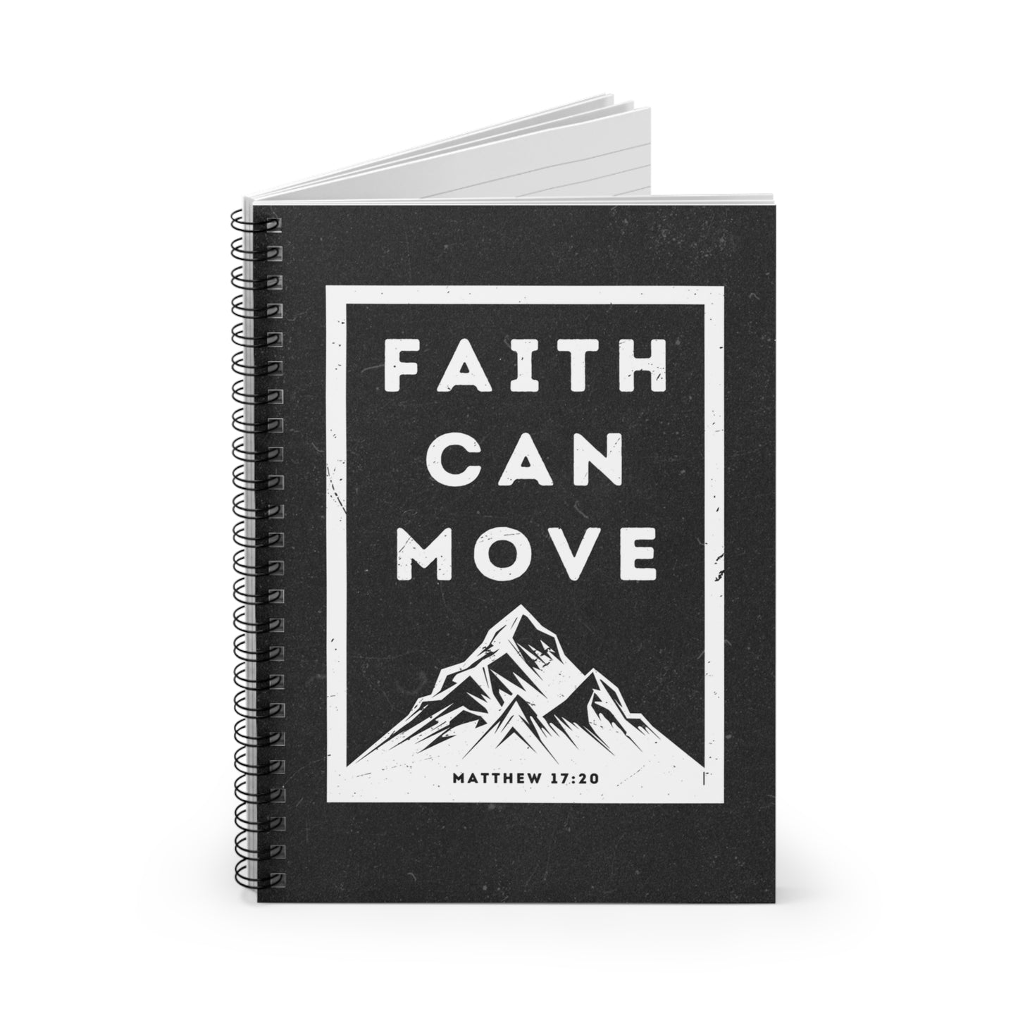 Inspirational Spiral Notebook - "Faith Can Move" - Motivational Journal for Daily Reflection