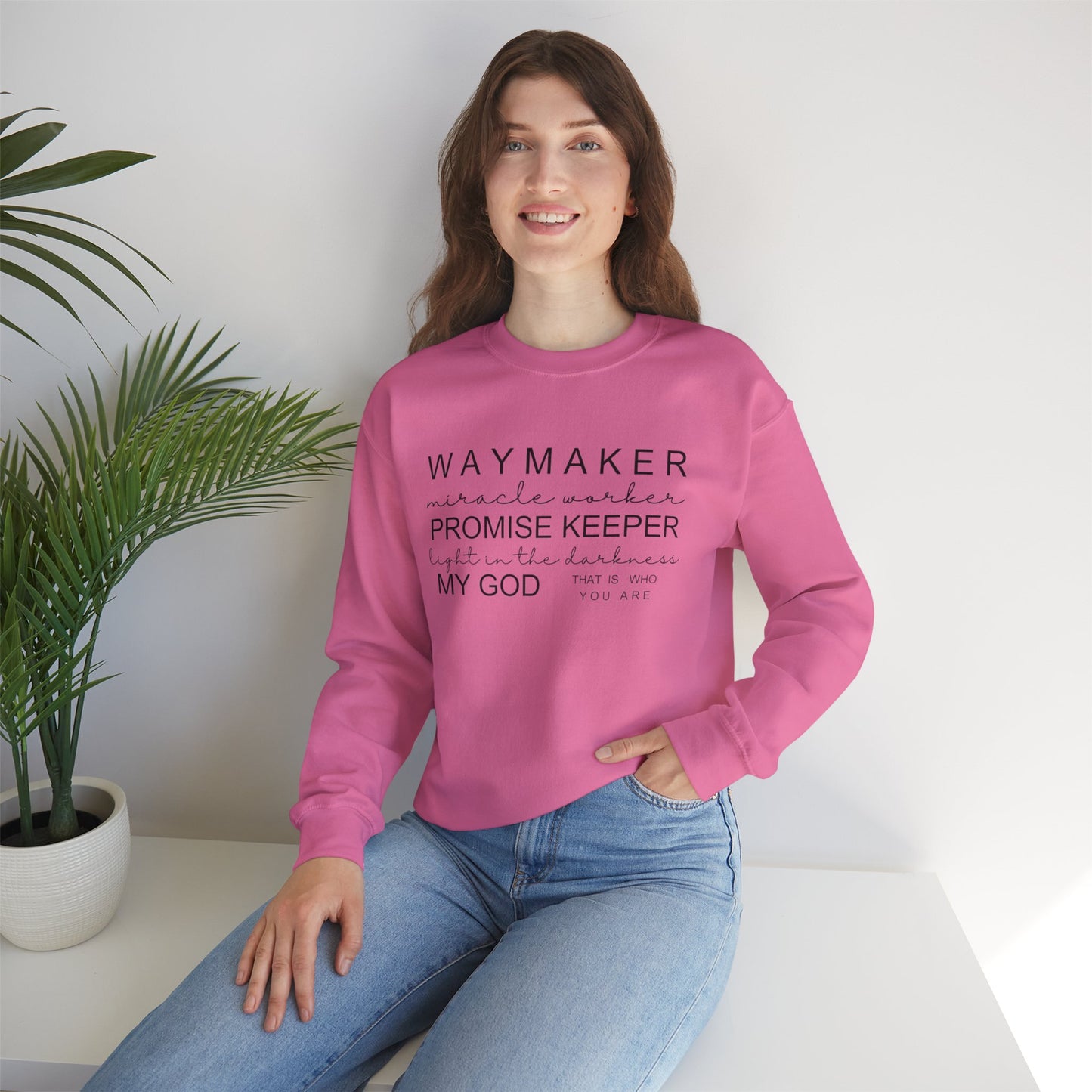 Waymaker Miracle Worker Promise Keeper Light in the Darkness Crewneck Sweatshirt