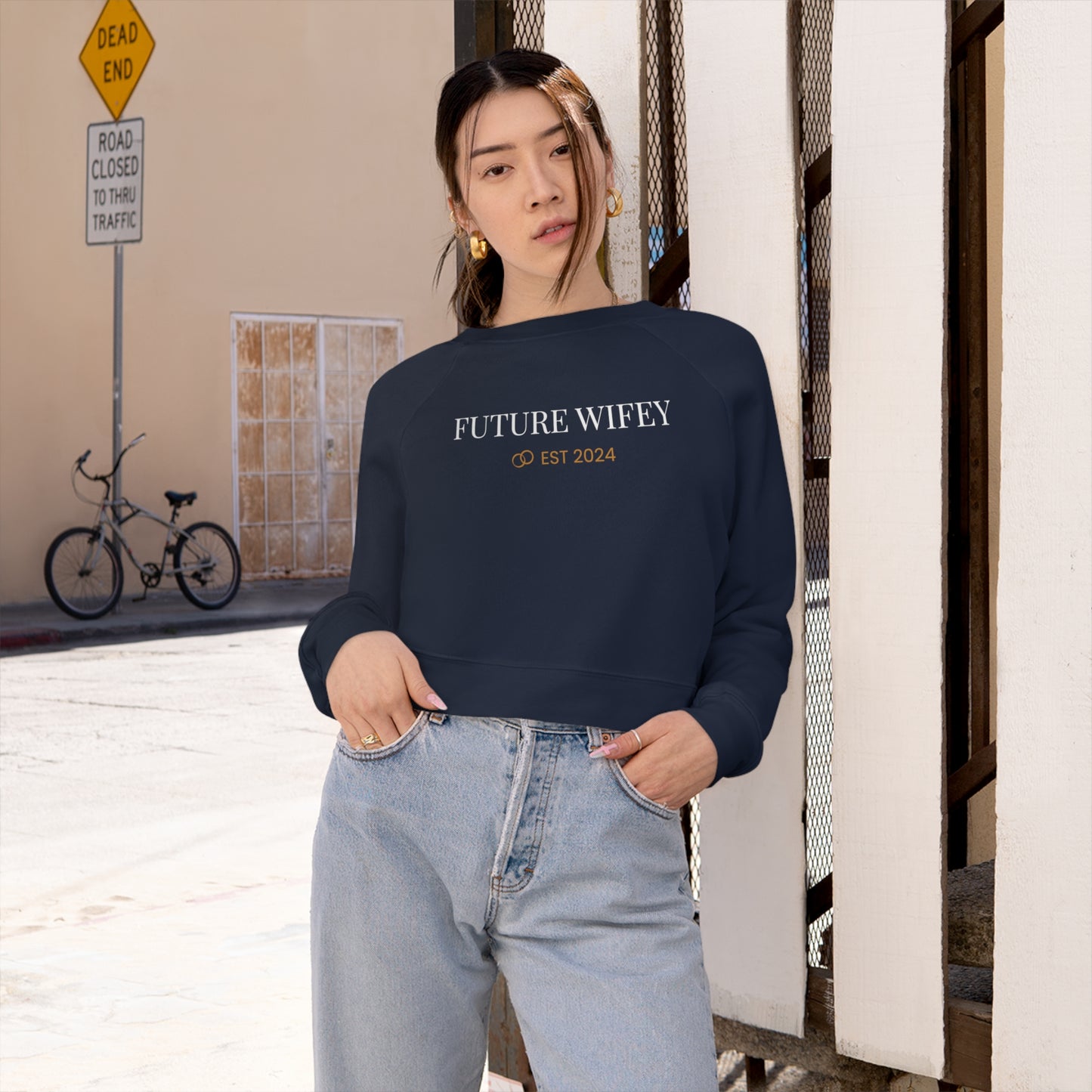 Women's Cropped Fleece Future Wifey