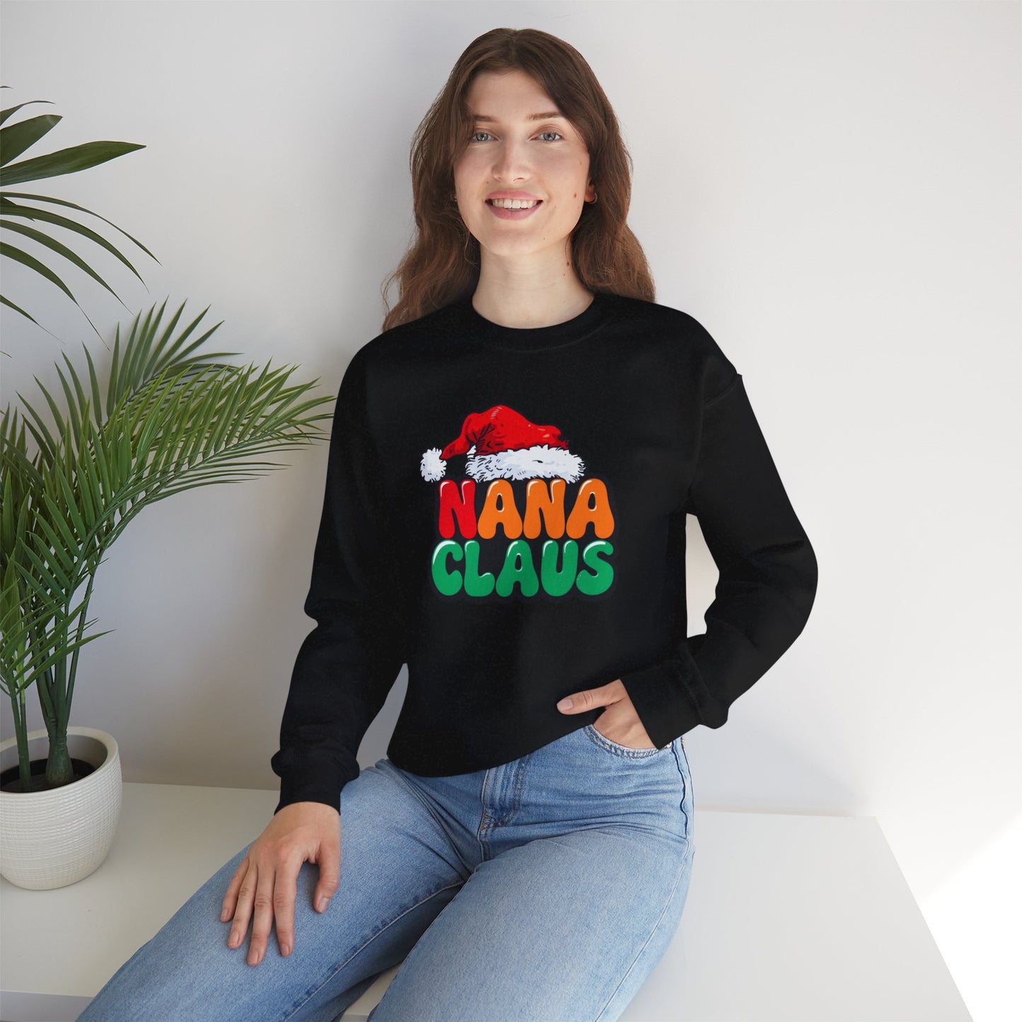 Nana Claus Christmas Crewneck Sweatshirt | Unisex Heavy Blend™