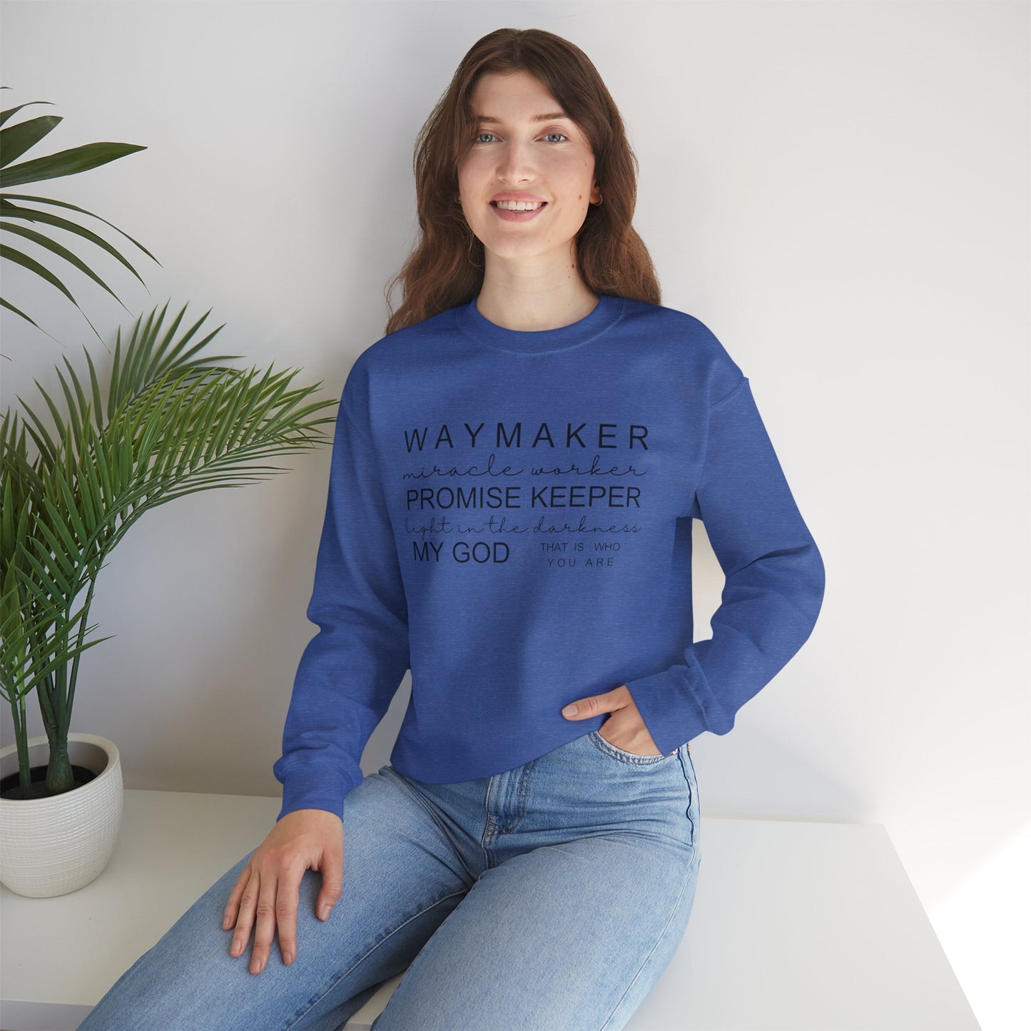 Waymaker Miracle Worker Promise Keeper Light in the Darkness Crewneck Sweatshirt