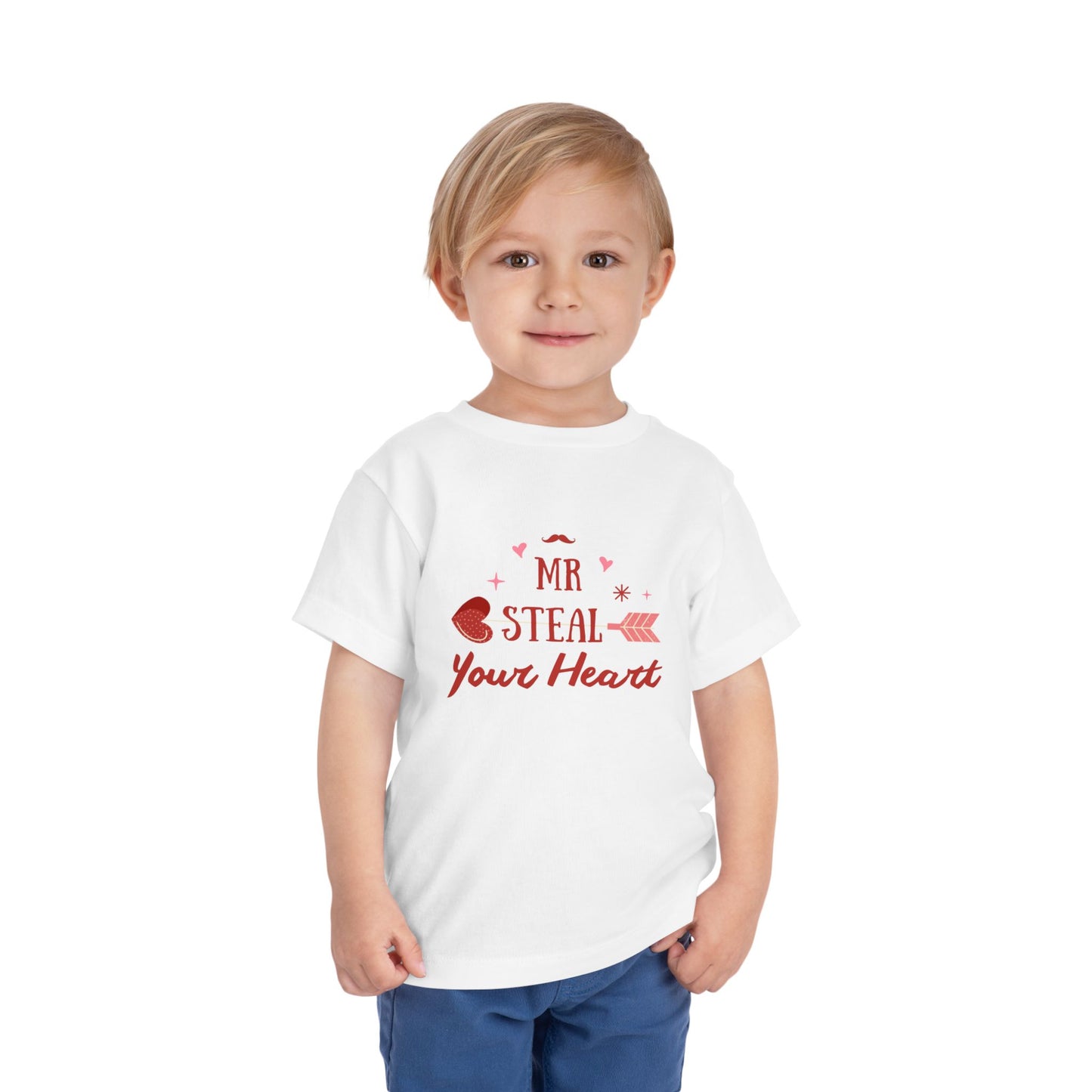 Cute Toddler Tee - "Mr. Steal Your Heart" Valentine's Shirt