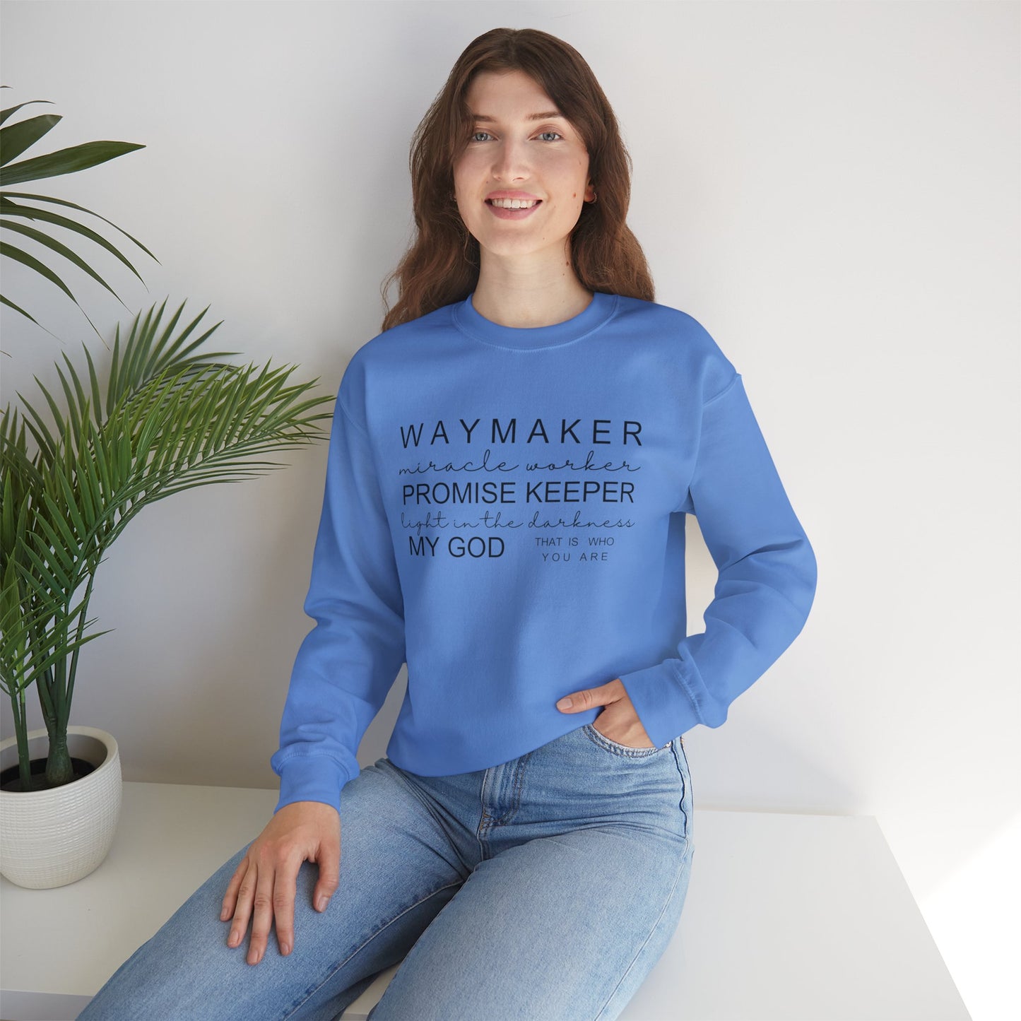 Waymaker Miracle Worker Promise Keeper Light in the Darkness Crewneck Sweatshirt