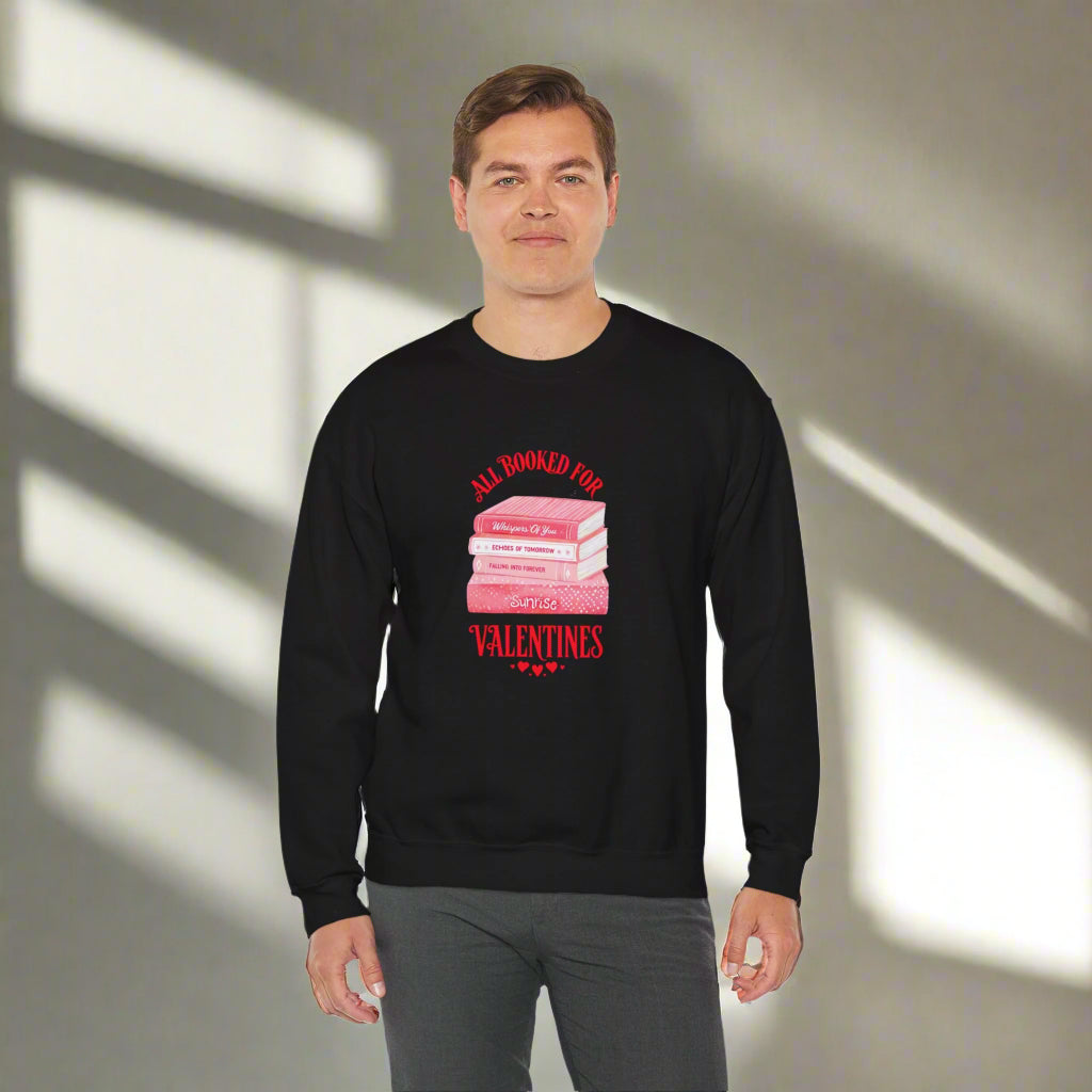 Booked for Valentine's Day" Cozy Crewneck