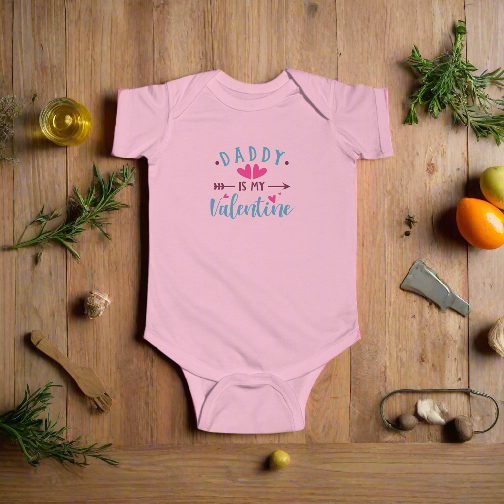 Daddy Is My Valentine Infant Bodysuit - Cute Baby Clothing for Valentine's Day