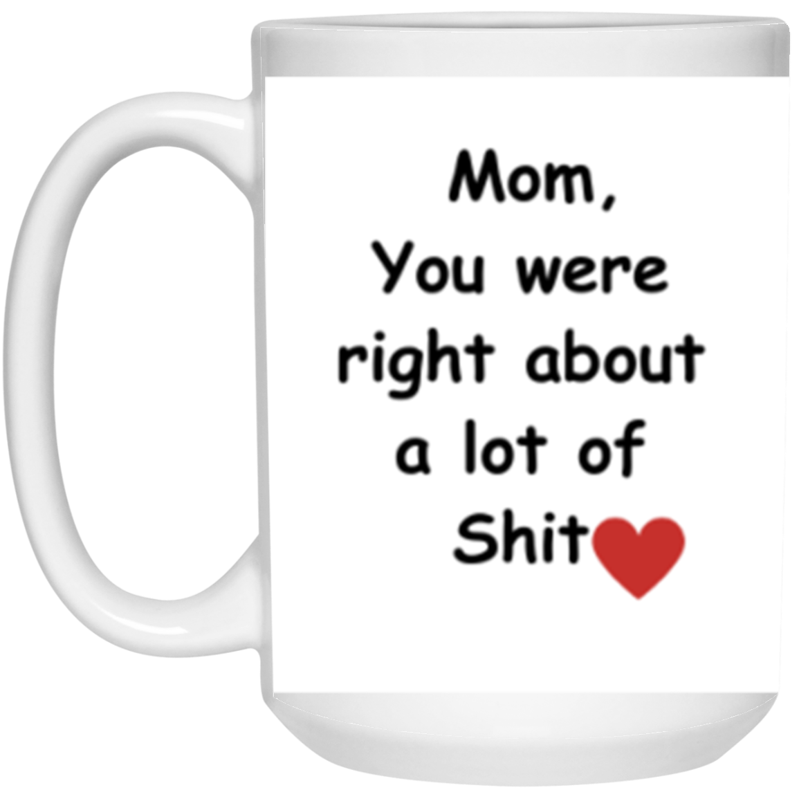 Mom, You were right about a lot of Shit Mug