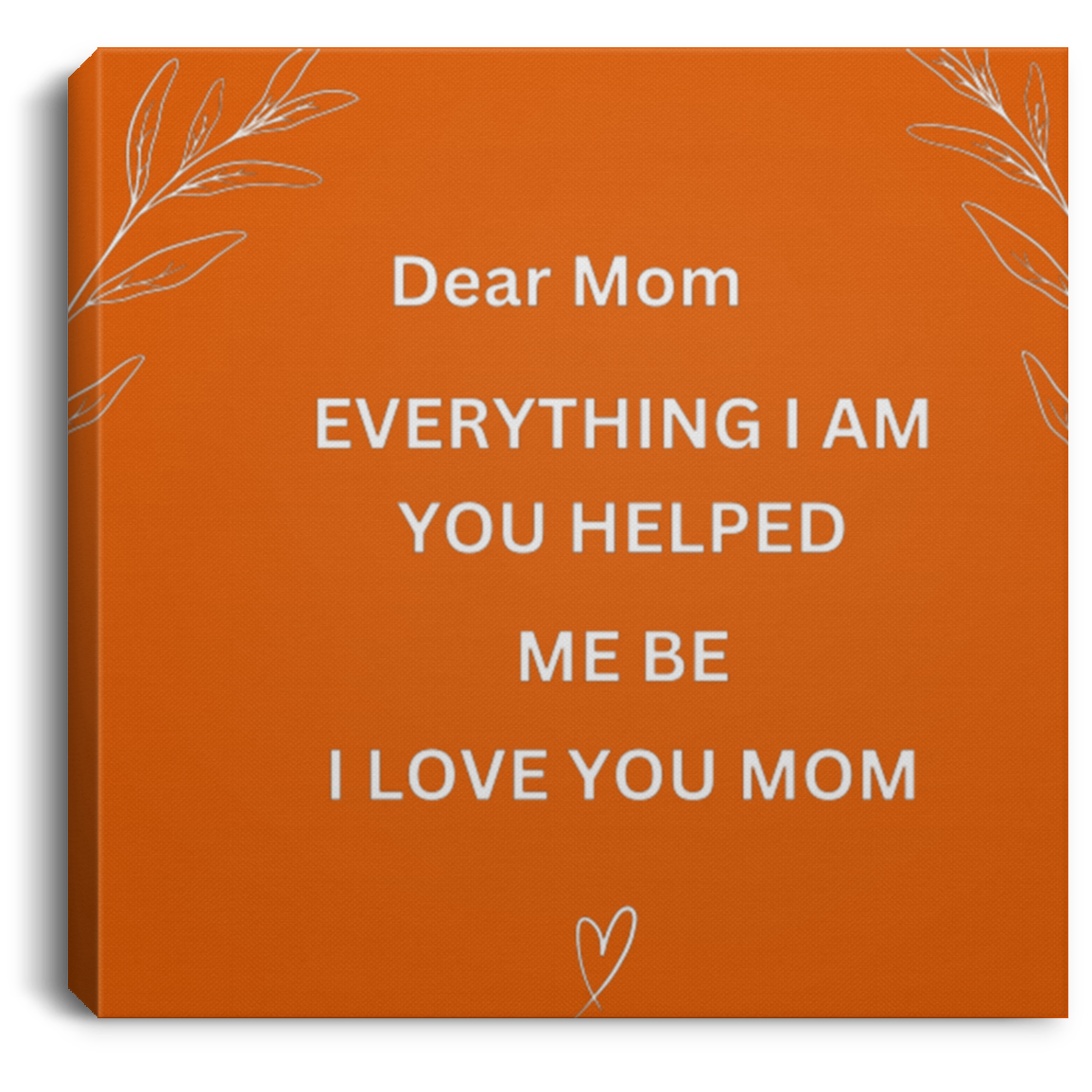 Dear Mom Wall Canvas