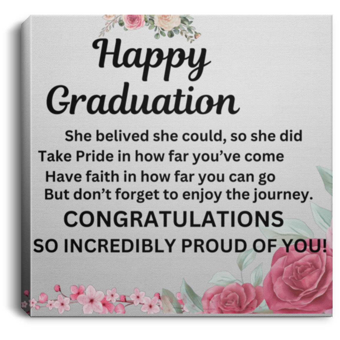 Happy Graduation Wall Canvas