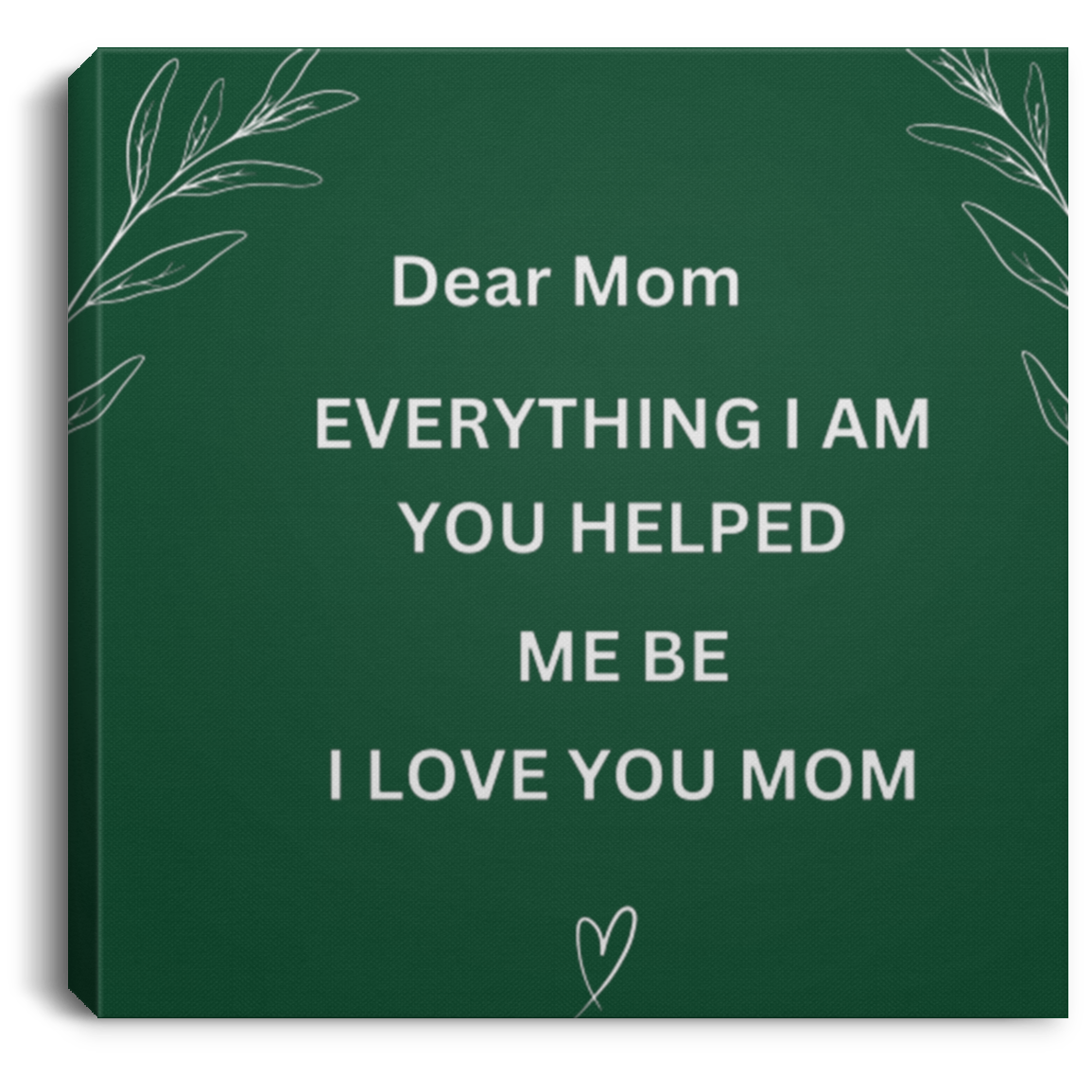 Dear Mom Wall Canvas