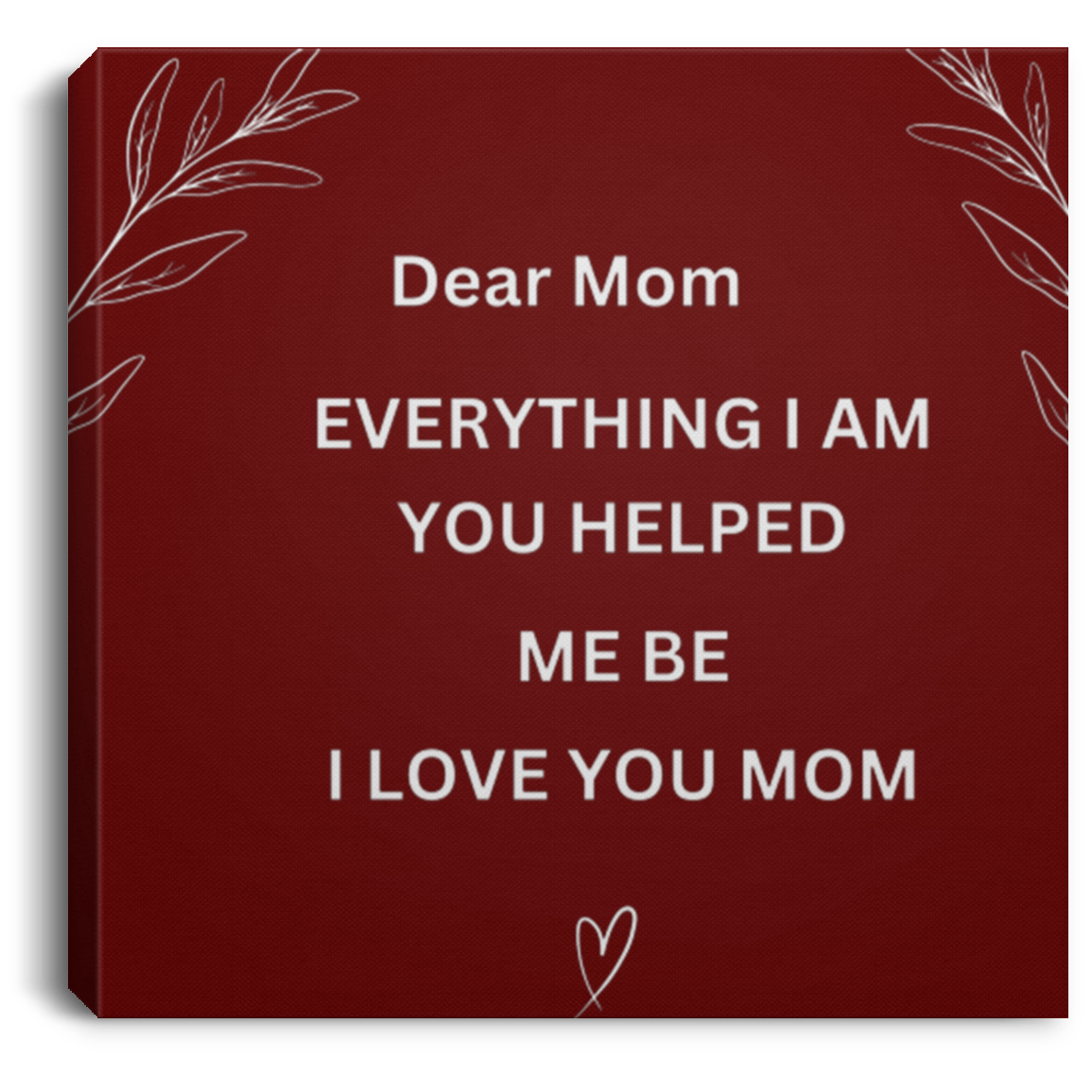 Dear Mom Wall Canvas