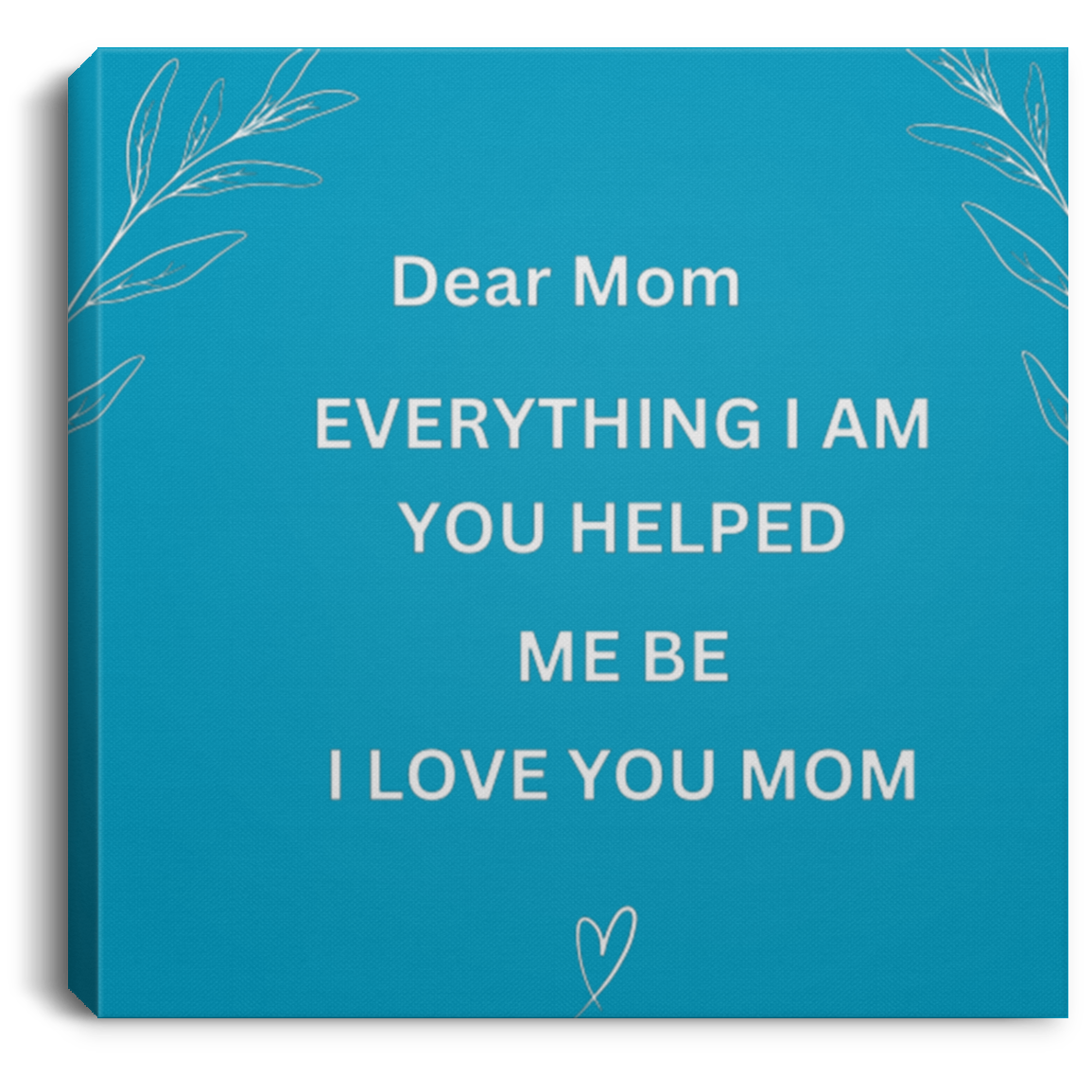 Dear Mom Wall Canvas