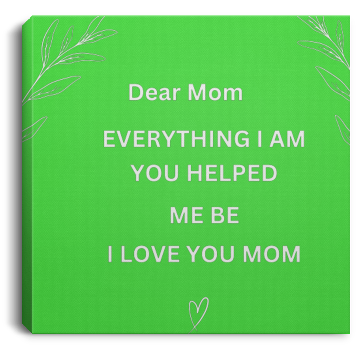 Dear Mom Wall Canvas