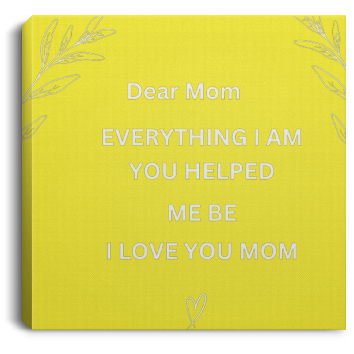 Dear Mom Wall Canvas