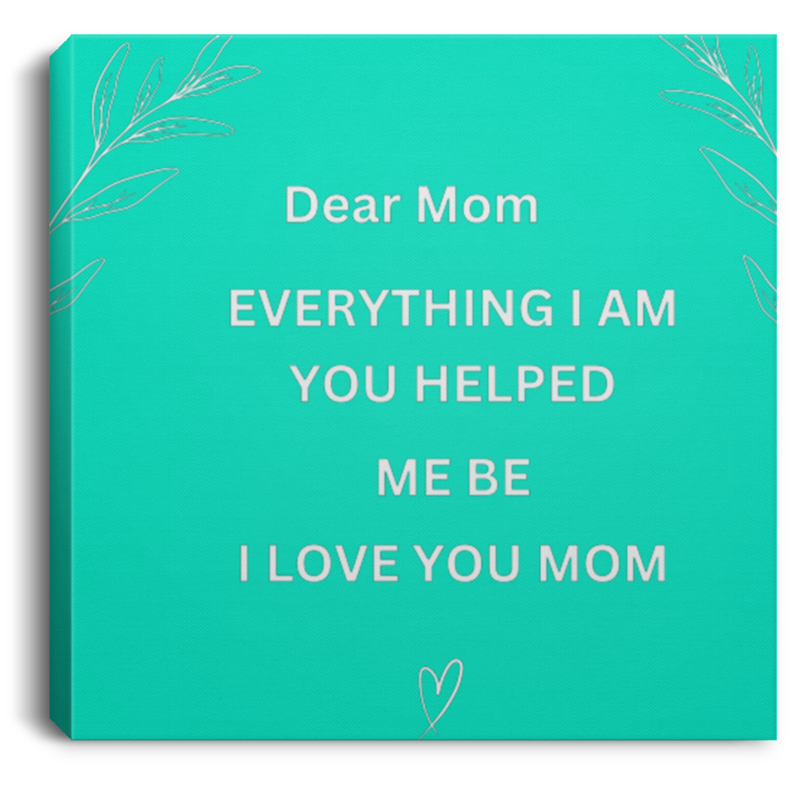 Dear Mom Wall Canvas