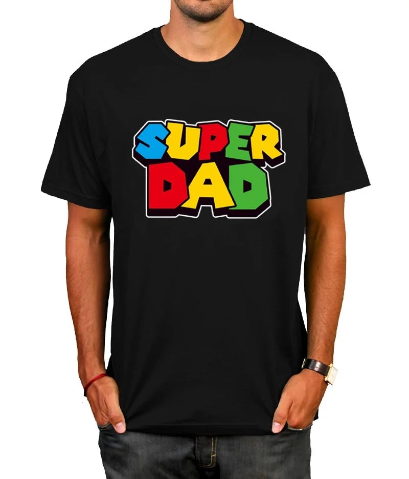 Super Dad T-Shirt Super Mum Men T shirt Fathers Day Gift For Dad men