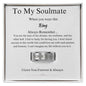 To My Soulmate Personalized Ring – Custom Name Romantic Gift for Husband or Boyfriend
