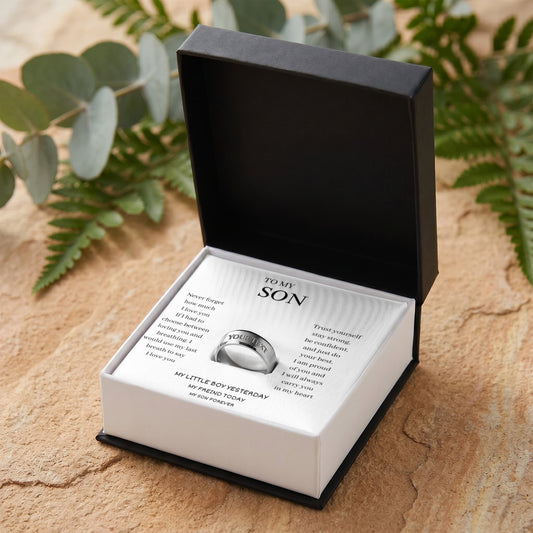 To My Son – Personalized Engraved Ring