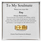 To My Soulmate Personalized Ring – Custom Name Romantic Gift for Husband or Boyfriend