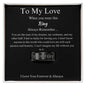 To My Love Ring – Romantic Gift for Husband or Boyfriend