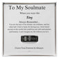 To My Soulmate Personalized Ring – Custom Name Romantic Gift for Husband or Boyfriend