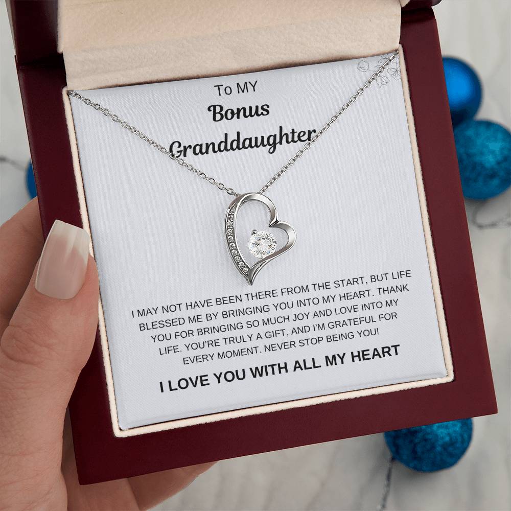 To My Bonus Granddaughter Necklace – A Keepsake She'll Treasure Forever