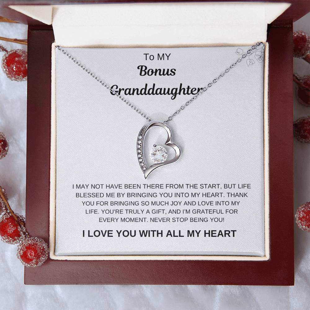 To My Bonus Granddaughter Necklace – A Keepsake She'll Treasure Forever