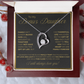 To My Bonus Daughter Necklace -Meaningful Gift of Love
