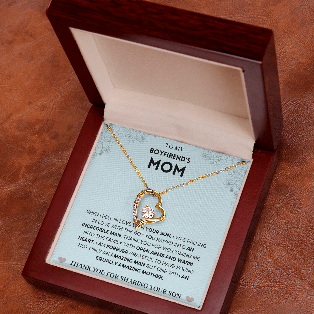 To My Boyfriends Mom Forever Love Necklace