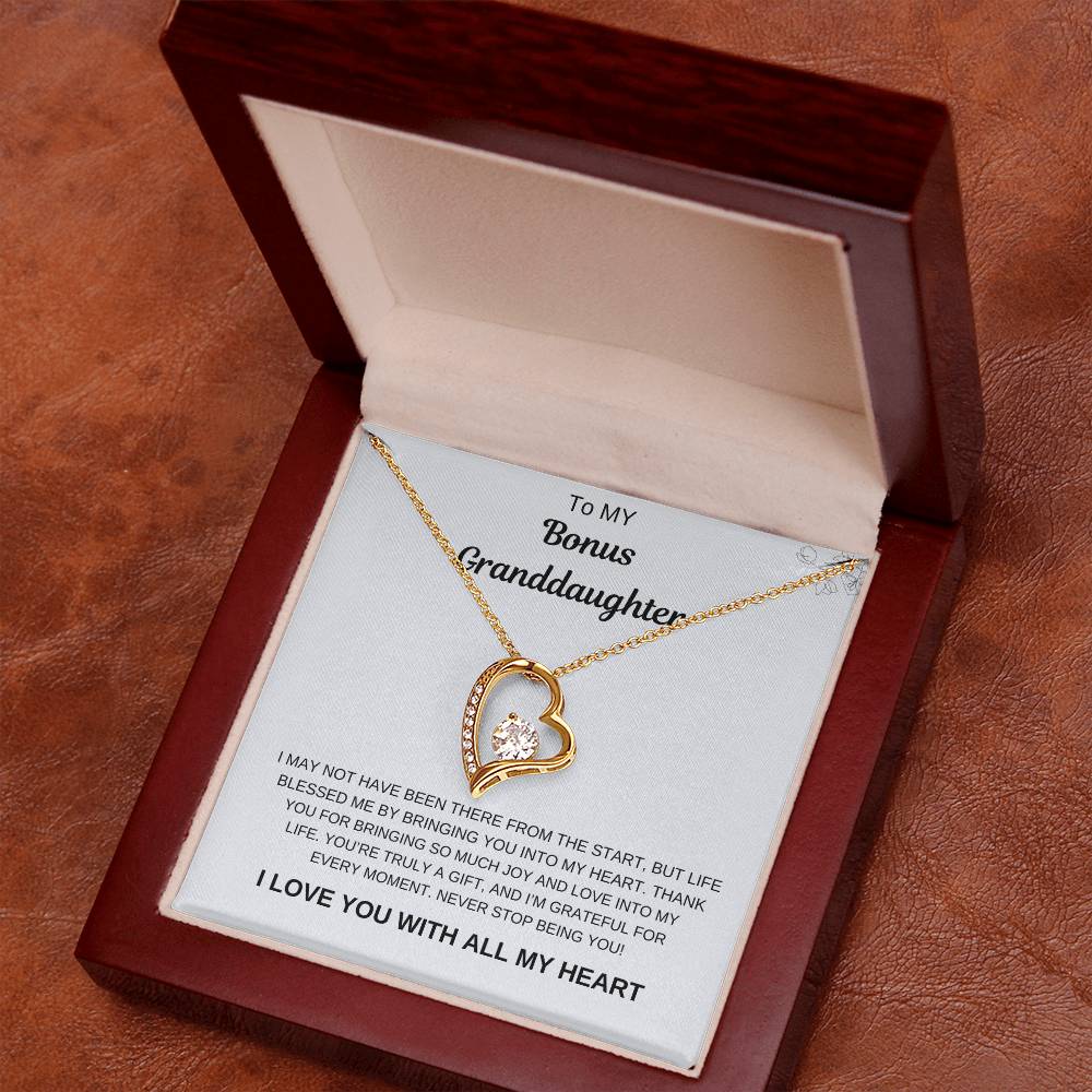 To My Bonus Granddaughter Necklace – A Keepsake She'll Treasure Forever