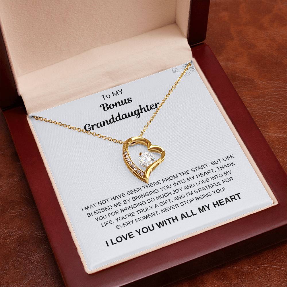 To My Bonus Granddaughter Necklace – A Keepsake She'll Treasure Forever