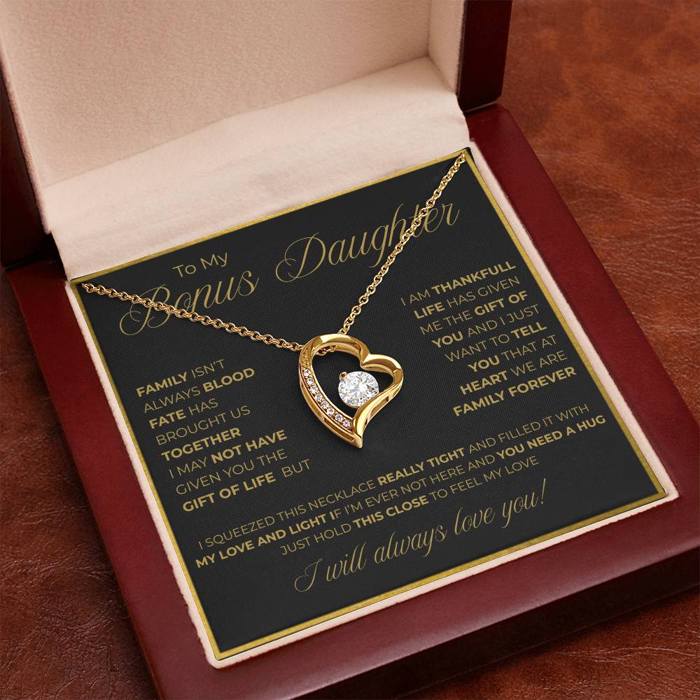To My Bonus Daughter Necklace -Meaningful Gift of Love