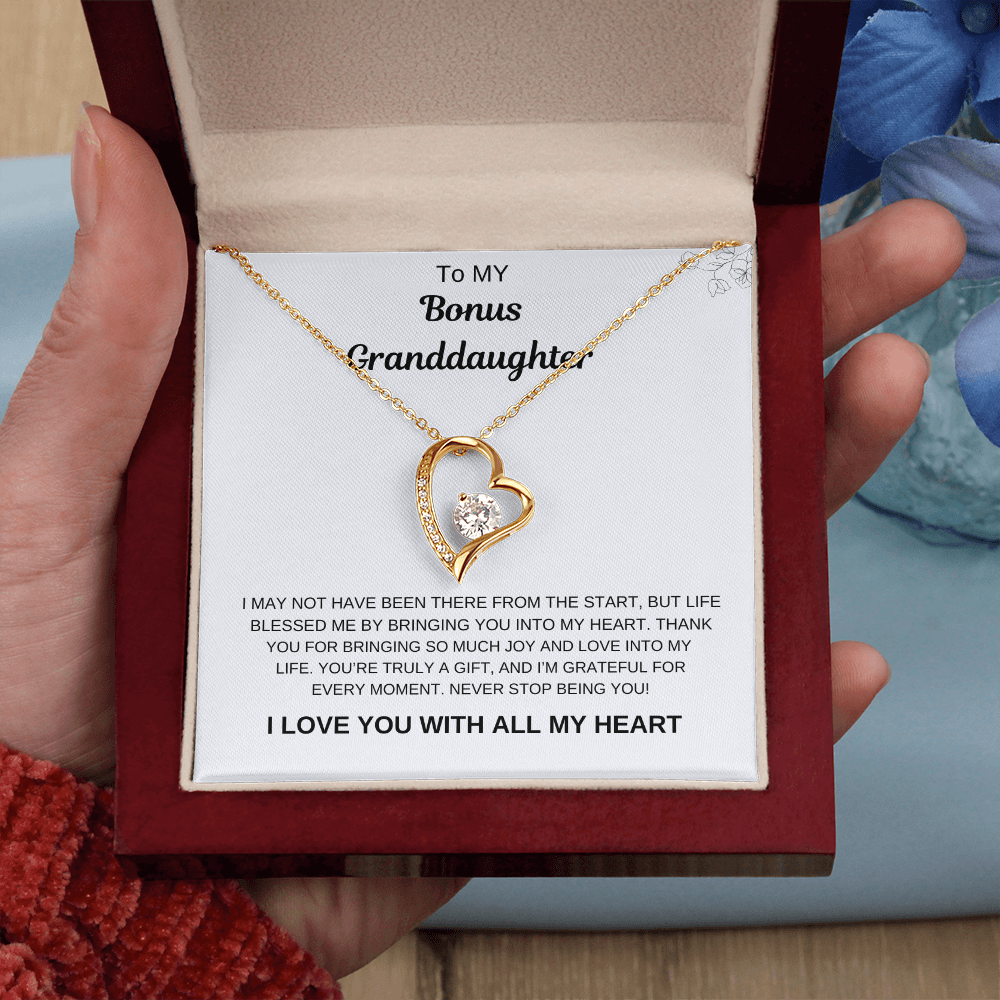 To My Bonus Granddaughter Necklace – A Keepsake She'll Treasure Forever