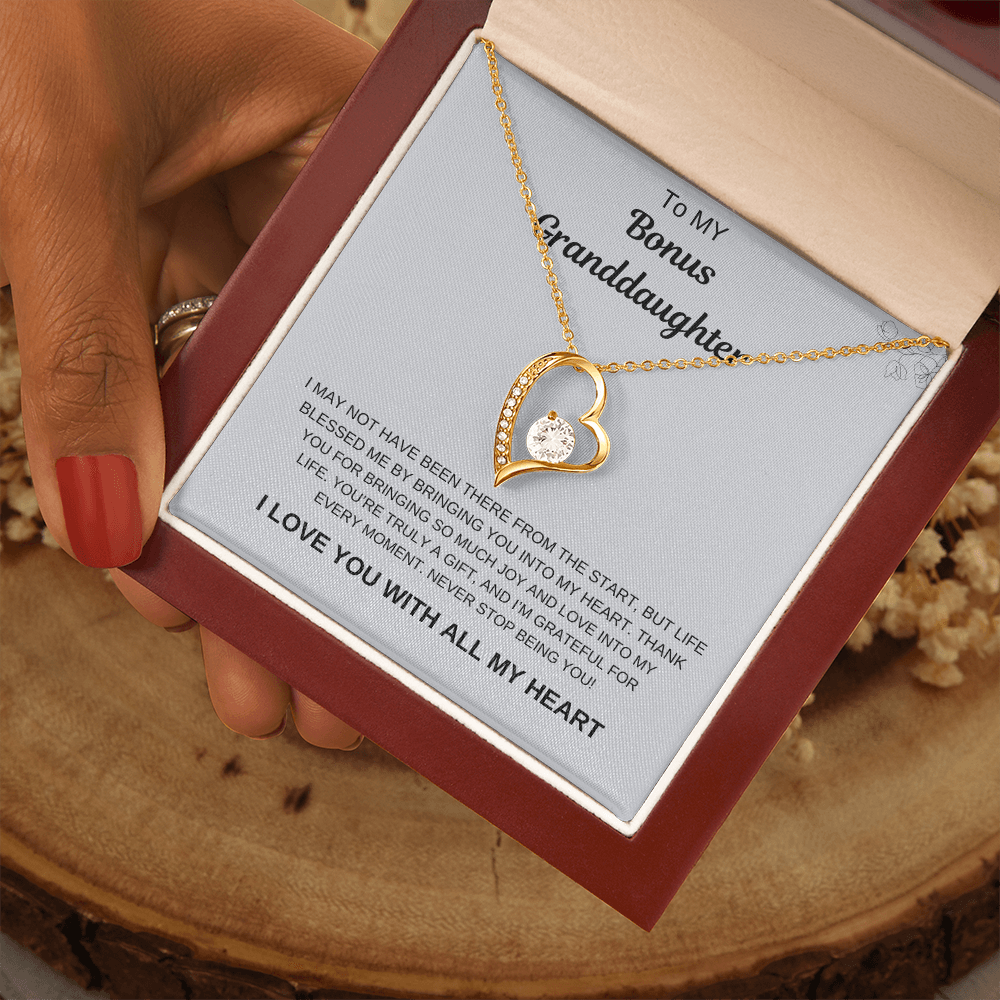 To My Bonus Granddaughter Necklace – A Keepsake She'll Treasure Forever