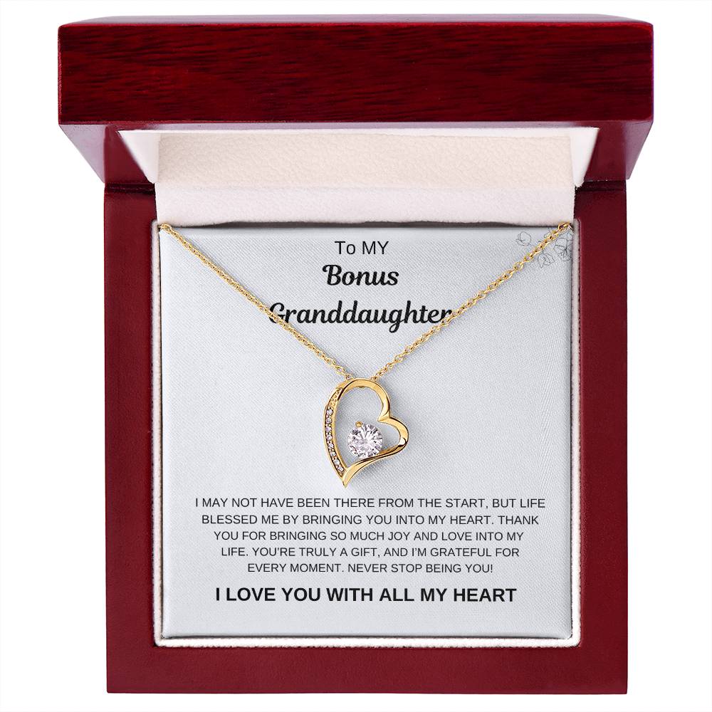 To My Bonus Granddaughter Necklace – A Keepsake She'll Treasure Forever