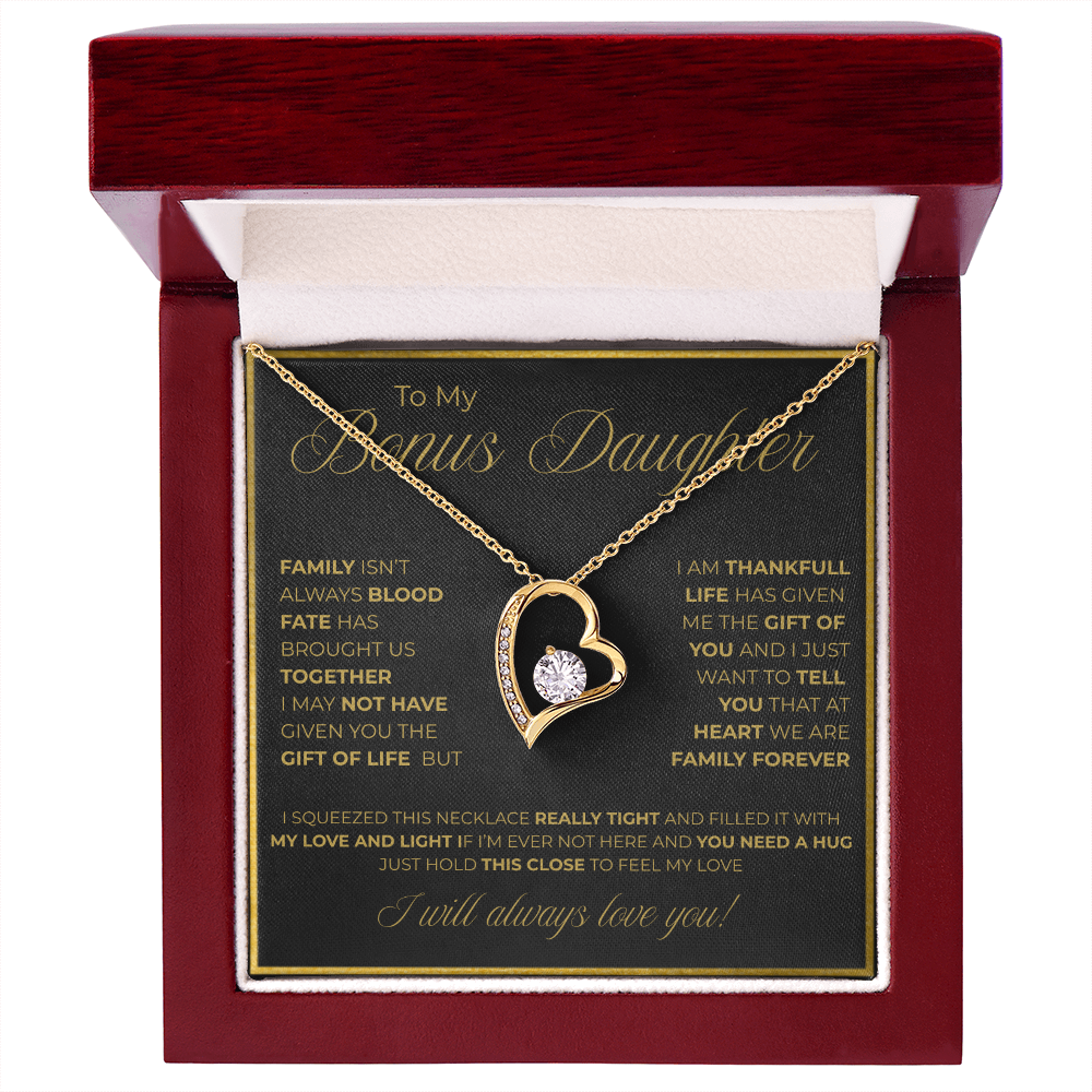 To My Bonus Daughter Necklace -Meaningful Gift of Love