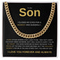 To My Son Necklace - A Gift of Love and Pride