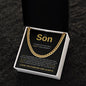 To My Son Necklace - A Gift of Love and Pride