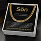 To My Son Necklace - A Gift of Love and Pride