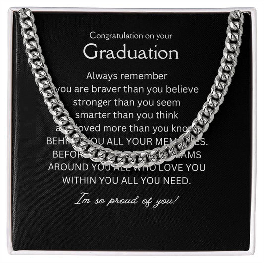 Congratulations on Graduation-Link Necklace