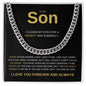 To My Son Necklace - A Gift of Love and Pride