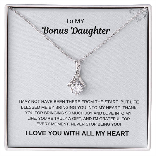 To My Bonus Daughter Necklace