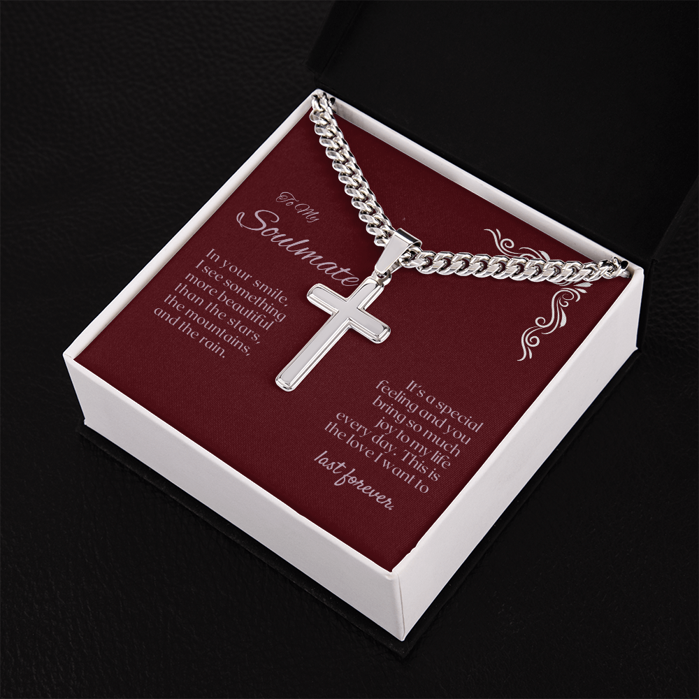 Soulmate Cross Necklace - A Timeless Token of Love and Faith