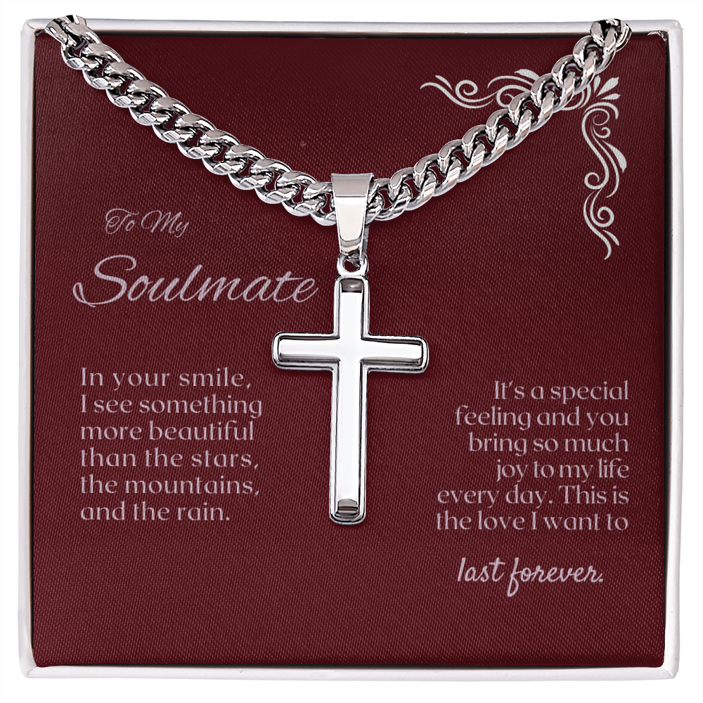 Soulmate Cross Necklace - A Timeless Token of Love and Faith