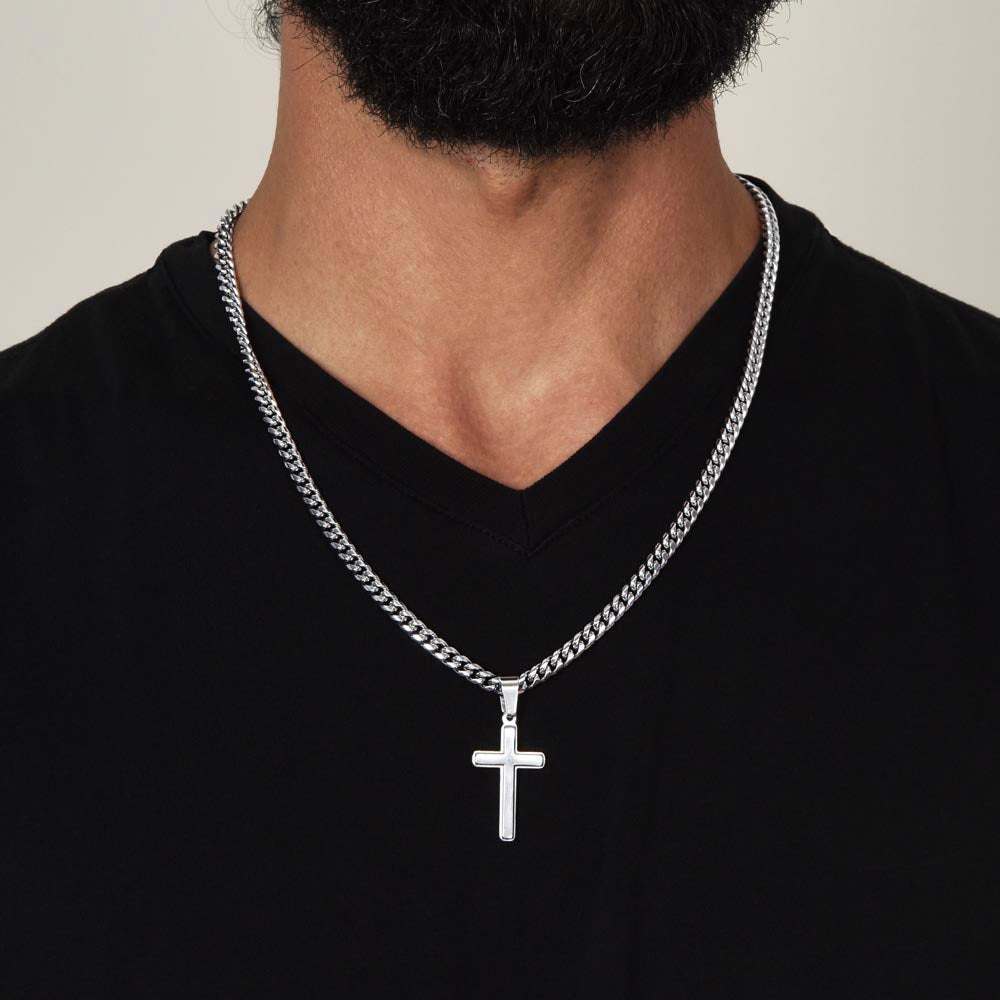 To My Rock Cross Necklace - A Symbol of Enduring Love and Strength