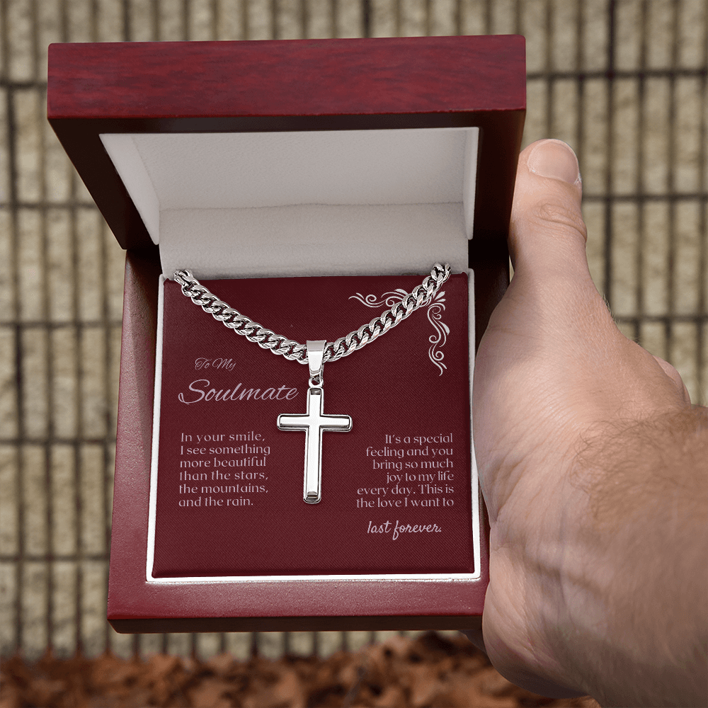 Soulmate Cross Necklace - A Timeless Token of Love and Faith