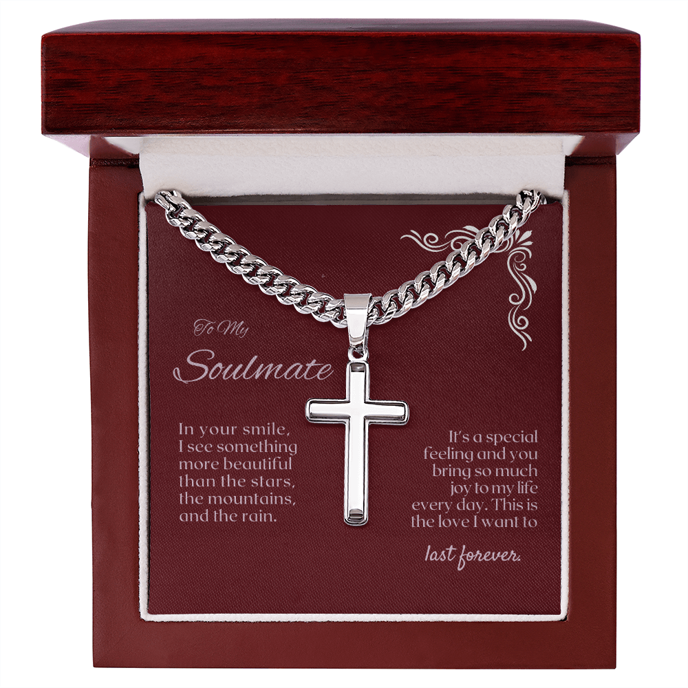 Soulmate Cross Necklace - A Timeless Token of Love and Faith