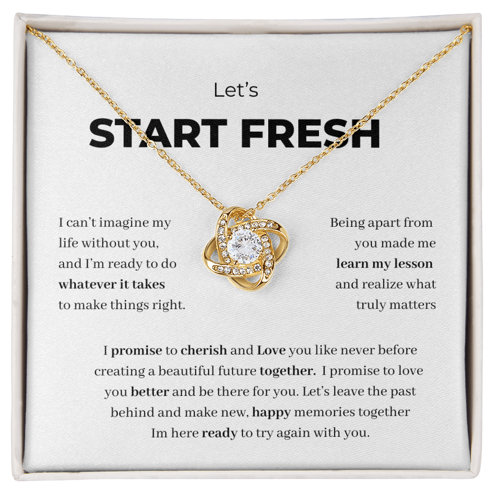 Let's Start Fresh Necklace – A Heartfelt “I'm Sorry” Gift