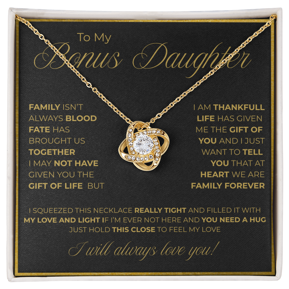 To My Bonus Daughter Necklace – A Symbol of Forever Family