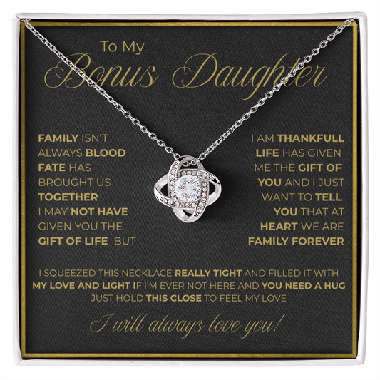 To My Bonus Daughter Necklace – A Symbol of Forever Family